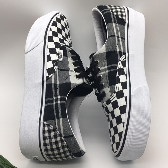 VANS Era Platform Plaid Checkerboard Black…wmns - Picture 6 of 8